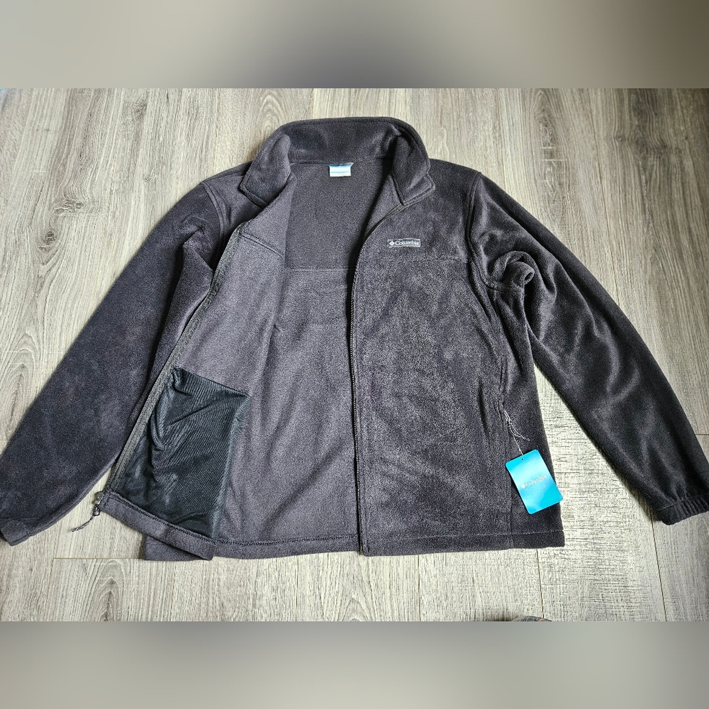 Columbia Mens Black Zip Up Fleece Jacket XL NEW - Picture 5 of 10